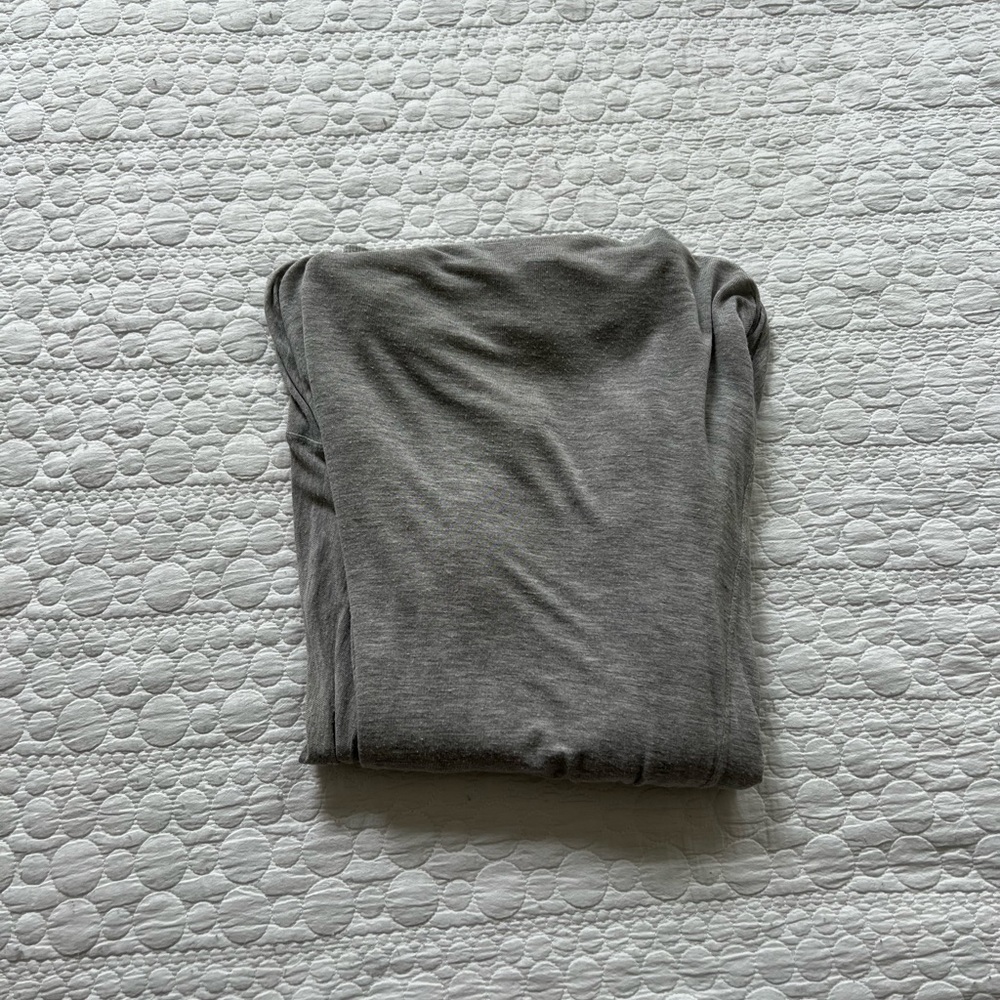 sheer grey long sleeve turtle neck